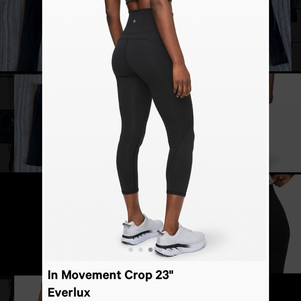 SOLD! Lululemon In Movement Crop *Everlux 19"